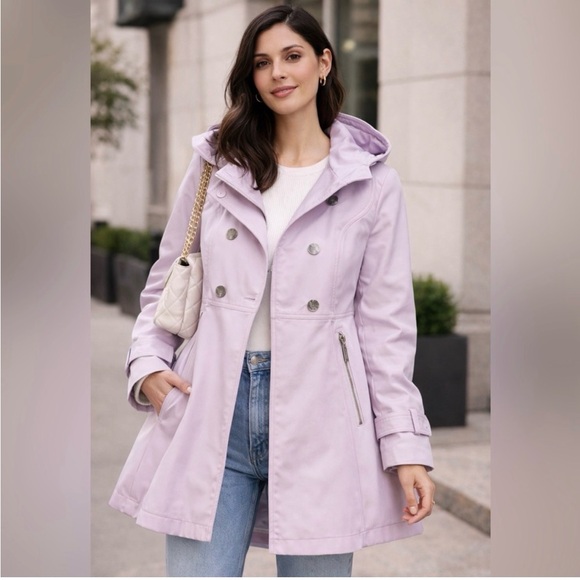 Laundry By Shelli Segal Jackets & Blazers - Laundry By Shelli Segal Light Purple Trench Coat